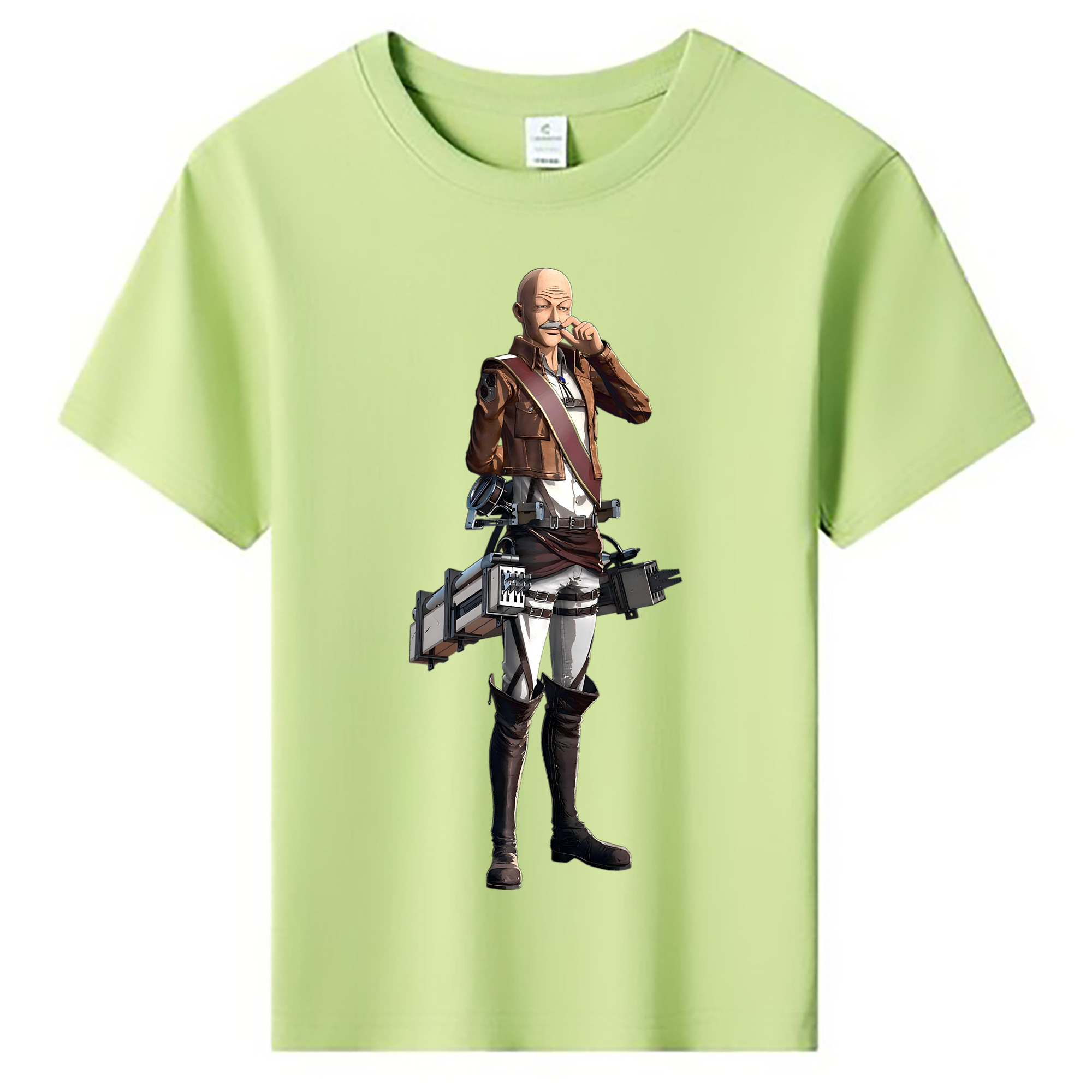 （画像用） 進撃の巨人 ドット·ピクシス Attack on Titan Dot Pixis 綿100％キッズTシャツ（フロントプリント）